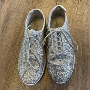Weissmans Silver Glitter Sparkle Pop Dance Sneaker Size 9.0A